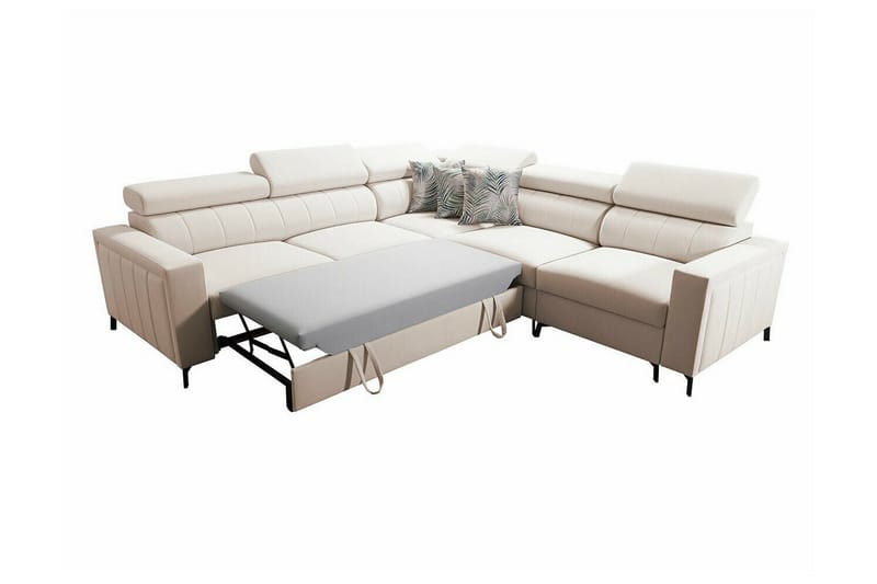 Galbally 4-seters Hjørnesovesofa - Svart - Møbler - Sofaer - Sovesofaer
