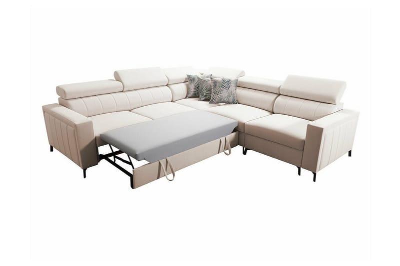 Galbally 4-sits Hörnbäddsoffa beige - Møbler - Sofaer - Sovesofaer