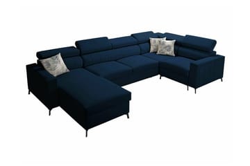 Galbally 4-sits Hörnbäddsoffa Dark blue - Møbler - Sofaer - Sovesofaer
