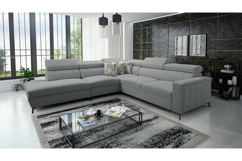 Galbally 4-sits Hörnbäddsoffa Grey - Møbler - Sofaer - Sovesofaer