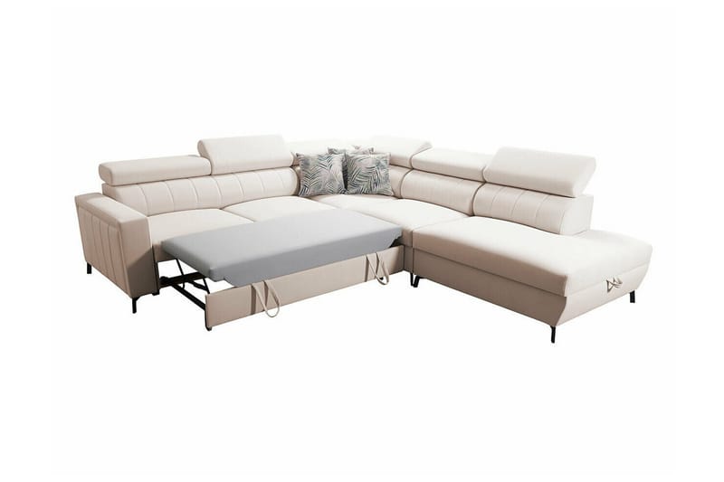 Galbally 4-sits Hörnbäddsoffa NO_BRAND Dark brown - Møbler - Sofaer - Sovesofaer