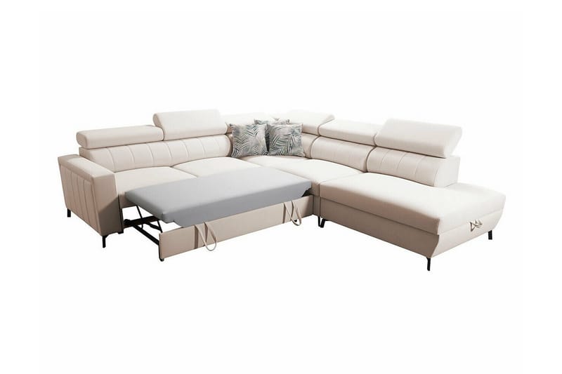 Galbally 4-sits Hörnbäddsoffa NO_BRAND Grey - Møbler - Sofaer - Sovesofaer