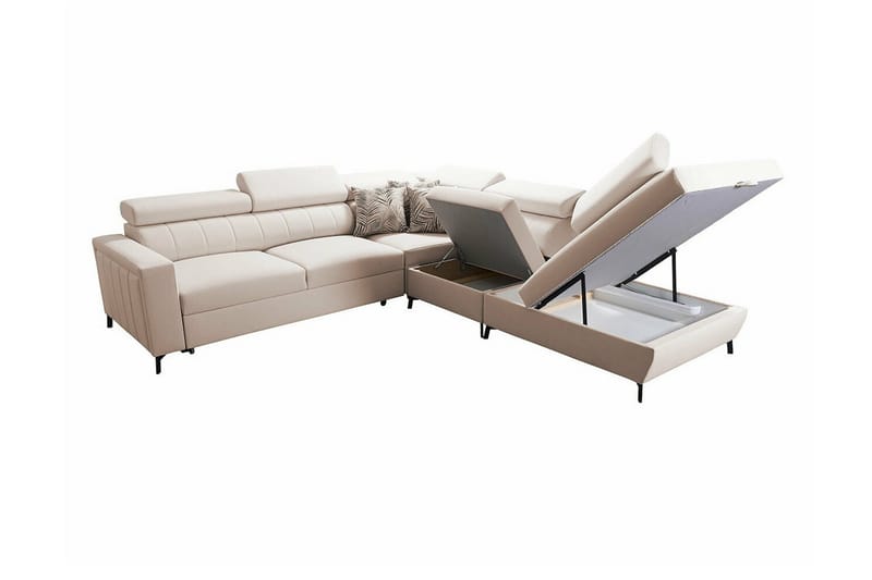 Galbally 4-sits Hörnbäddsoffa Pink - Møbler - Sofaer - Sovesofaer