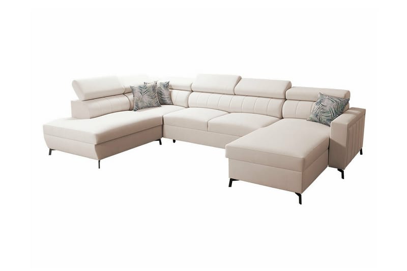 Galbally 5-seters Hjørnesovesofa - Beige - Møbler - Sofaer - Sovesofaer