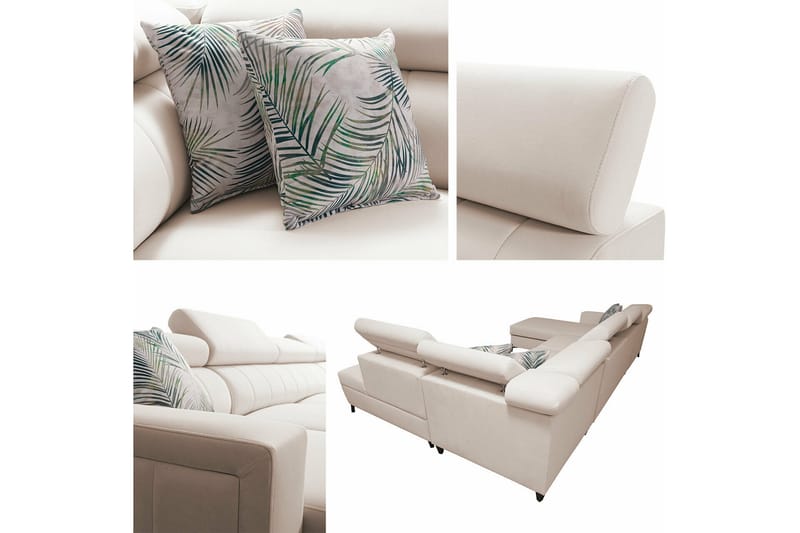 Galbally 5-seters Hjørnesovesofa - Beige - Sovesofaer - Hjørnesovesofa