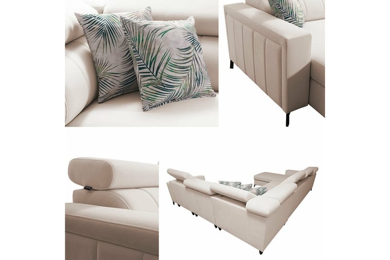 Galbally 5-seters Hjørnesovesofa - Beige - Sovesofaer - Hjørnesovesofa