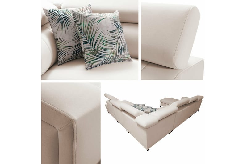 Galbally 5-seters Hjørnesovesofa - Beige - Møbler - Sofaer - Sovesofaer
