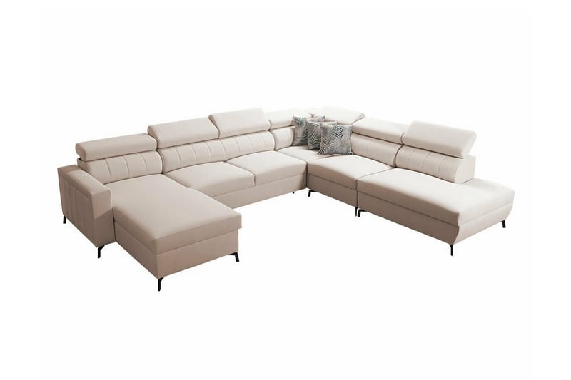 Galbally 5-seters Hjørnesovesofa - Beige - Sovesofaer - Hjørnesovesofa