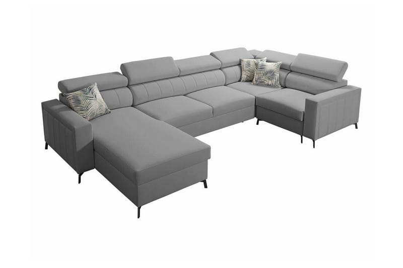 Galbally 5-seters Hjørnesovesofa - Grå - Møbler - Sofaer - Sovesofaer