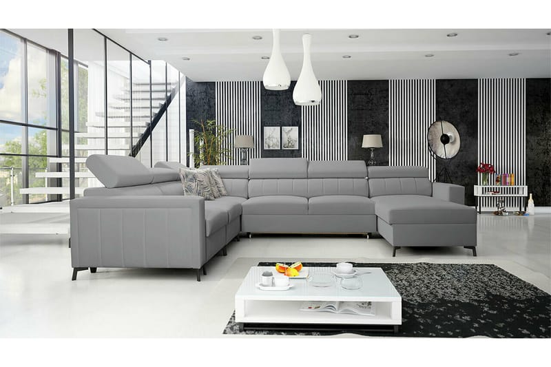 Galbally 5-seters Hjørnesovesofa - Lysegrå - Møbler - Sofaer - Sovesofaer