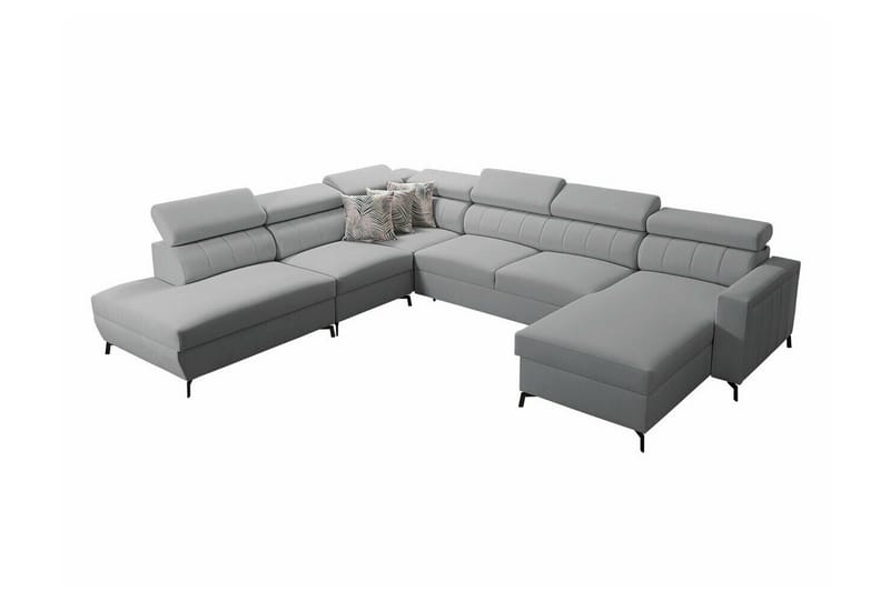 Galbally 5-seters Hjørnesovesofa - Lysegrå - Møbler - Sofaer - Sovesofaer