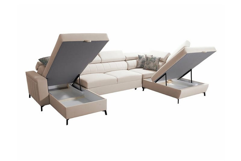 Galbally 5-seters Hjørnesovesofa - Lysegrå/Mørkegrå - Møbler - Sofaer - Sovesofaer