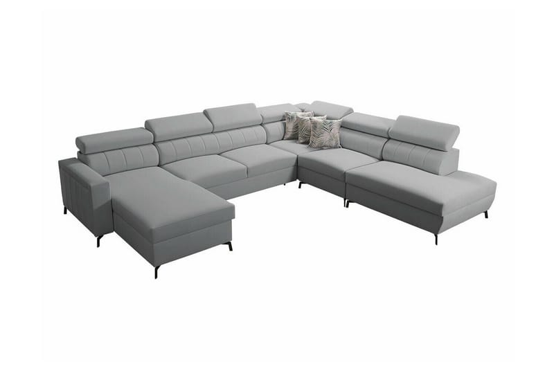 Galbally 5-seters Hjørnesovesofa - Lysegrå/Mørkegrå - Møbler - Sofaer - Sovesofaer