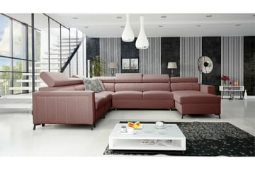 Galbally 5-seters Hjørnesovesofa - Lyserosa - Møbler - Sofaer - Sovesofaer