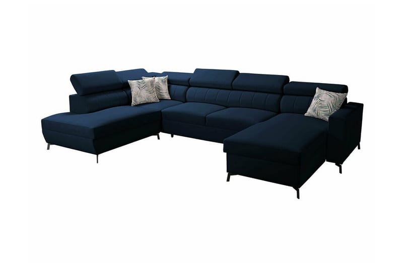 Galbally 5-seters Hjørnesovesofa - Mørkeblå - Møbler - Sofaer - Sovesofaer