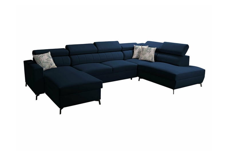 Galbally 5-seters Hjørnesovesofa - Mørkeblå - Møbler - Sofaer - Sovesofaer