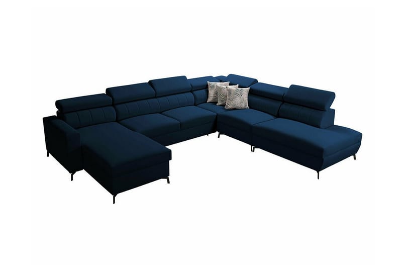 Galbally 5-seters Hjørnesovesofa - Mørkeblå - Møbler - Sofaer - Sovesofaer