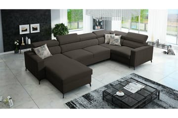 Galbally 5-seters Hjørnesovesofa - Mørkebrun - Møbler - Sofaer - Sovesofaer