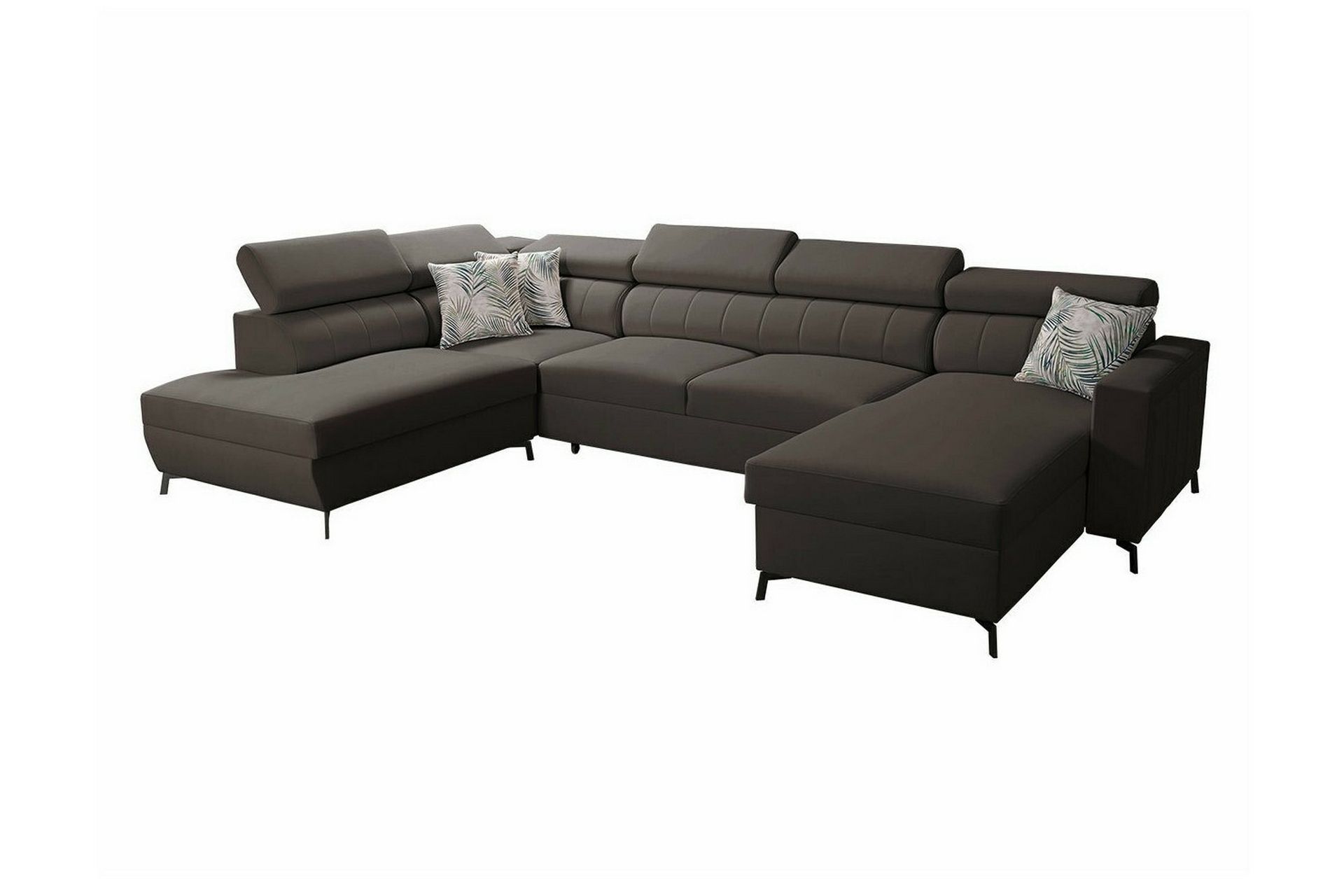 Galbally 5-seters Hjørnesovesofa - Mørkebrun - Møbler - Sofaer - Sovesofaer