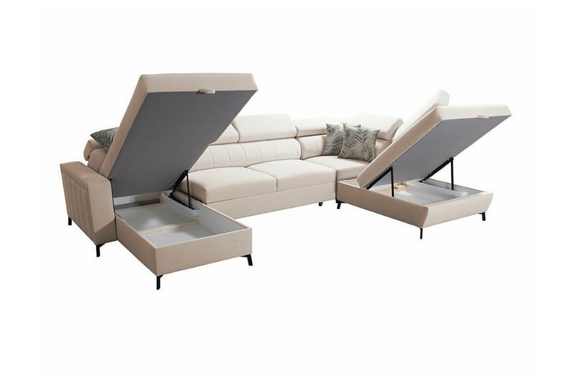 Galbally 5-seters Hjørnesovesofa - Mørkebrun - Møbler - Sofaer - Sovesofaer