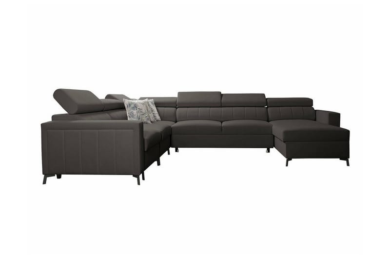 Galbally 5-seters Hjørnesovesofa - Mørkebrun - Møbler - Sofaer - Sovesofaer