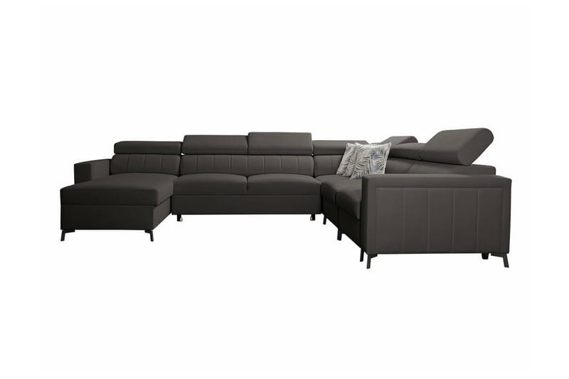 Galbally 5-seters Hjørnesovesofa - Mørkebrun - Møbler - Sofaer - Sovesofaer