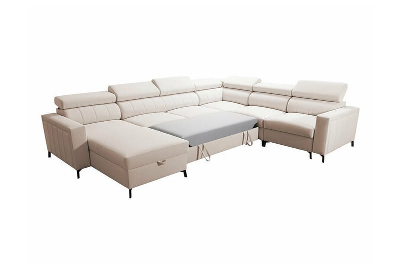 Galbally 5-seters Hjørnesovesofa - Mørkebrun - Møbler - Sofaer - Sovesofaer