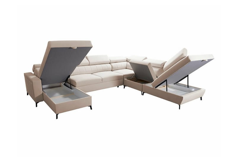 Galbally 5-seters Hjørnesovesofa - Mørkebrun - Møbler - Sofaer - Sovesofaer