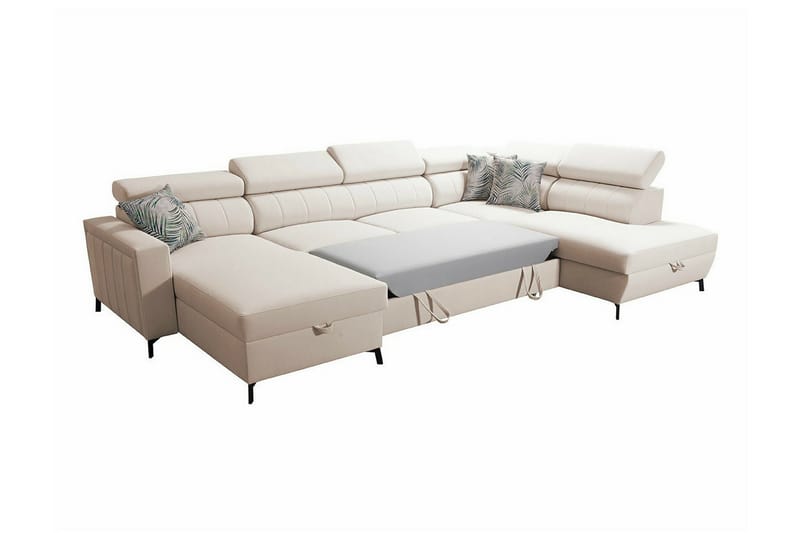 Galbally 5-seters Hjørnesovesofa - Rosa - Møbler - Sofaer - Sovesofaer