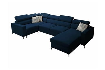 Galbally 5-sits Hörnbäddsoffa Dark blue - Møbler - Sofaer - Sovesofaer
