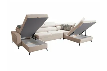 Galbally 5-sits Hörnbäddsoffa Dark blue - Møbler - Sofaer - Sovesofaer