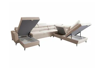 Galbally 5-sits Hörnbäddsoffa Dark blue - Møbler - Sofaer - Sovesofaer