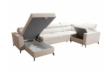 Galbally 5-sits Hörnbäddsoffa Dark blue - Møbler - Sofaer - Sovesofaer