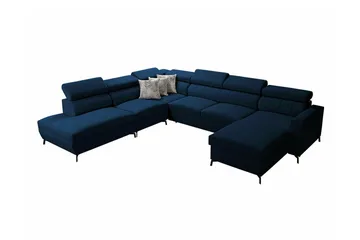 Galbally 5-sits Hörnbäddsoffa Dark blue - Møbler - Sofaer - Sovesofaer