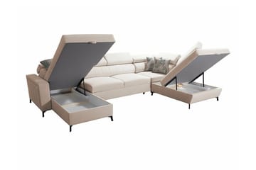 Galbally 5-sits Hörnbäddsoffa Dark blue - Møbler - Sofaer - Sovesofaer