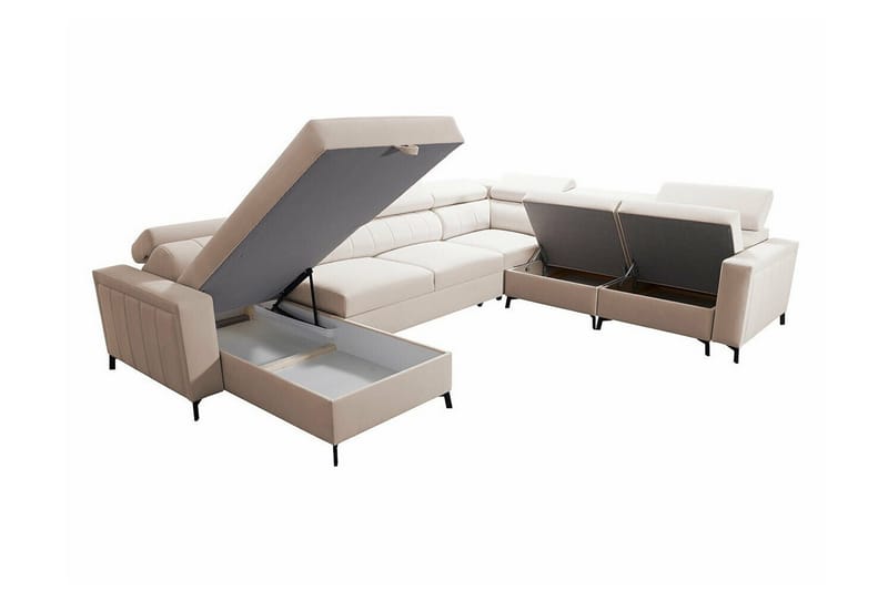 Galbally 5-sits Hörnbäddsoffa Dark brown - Møbler - Sofaer - Sovesofaer