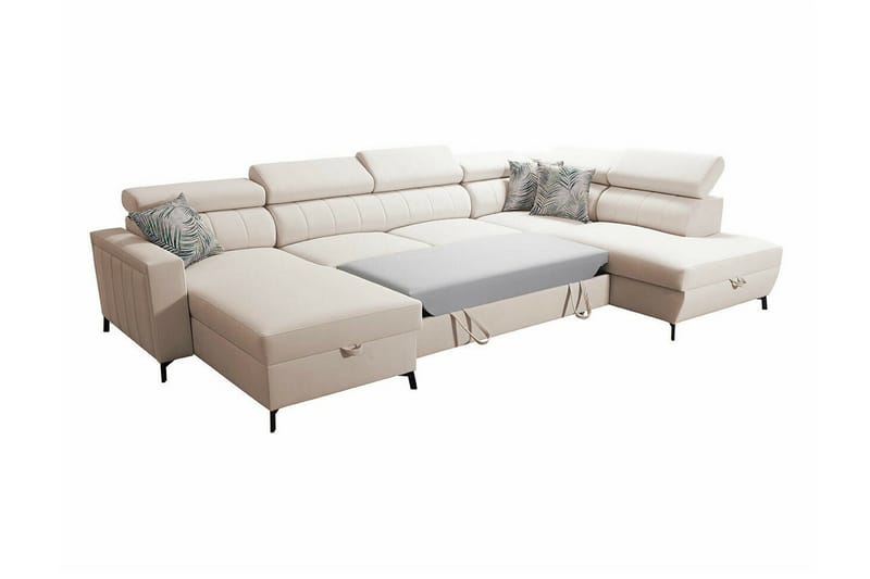 Galbally 5-sits Hörnbäddsoffa Dark brown - Møbler - Sofaer - Sovesofaer