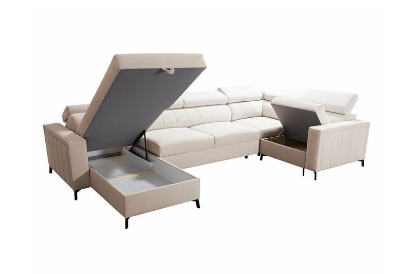 Galbally 5-sits Hörnbäddsoffa Dark brown - Møbler - Sofaer - Sovesofaer