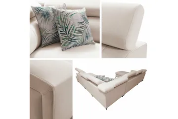 Galbally 5-sits Hörnbäddsoffa Dark pink - Møbler - Sofaer - Sovesofaer