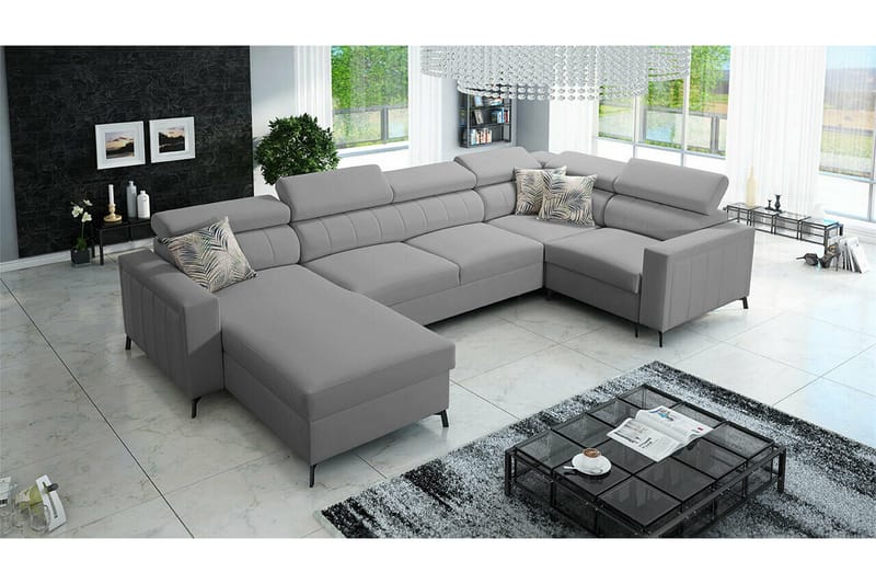 Galbally 5-sits Hörnbäddsoffa Grey - Møbler - Sofaer - Sovesofaer