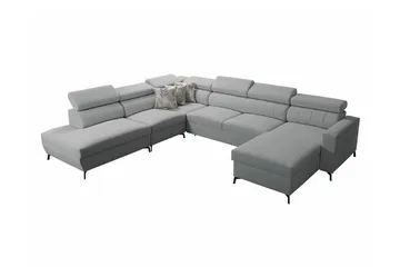 Galbally 5-sits Hörnbäddsoffa Light grey - Møbler - Sofaer - Sovesofaer