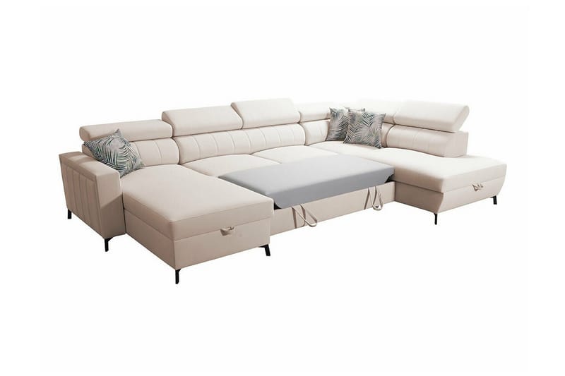 Galbally 5-sits Hörnbäddsoffa NO_BRAND Dark blue - Møbler - Sofaer - Sovesofaer