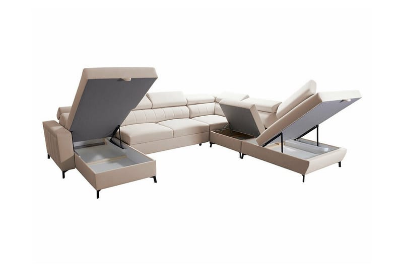 Galbally 5-sits Hörnbäddsoffa NO_BRAND Dark blue - Møbler - Sofaer - Sovesofaer