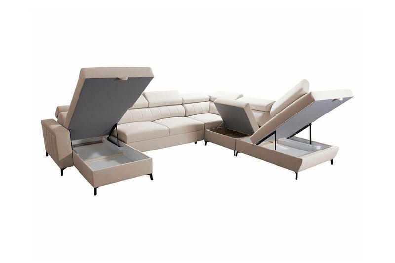 Galbally 5-sits Hörnbäddsoffa NO_BRAND Dark blue - Møbler - Sofaer - Sovesofaer