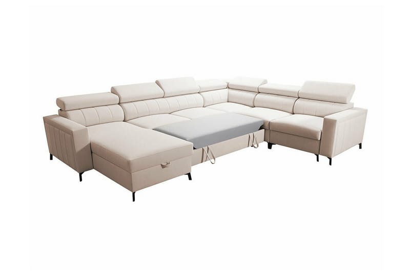 Galbally 5-sits Hörnbäddsoffa NO_BRAND Dark brown - Møbler - Sofaer - Sovesofaer