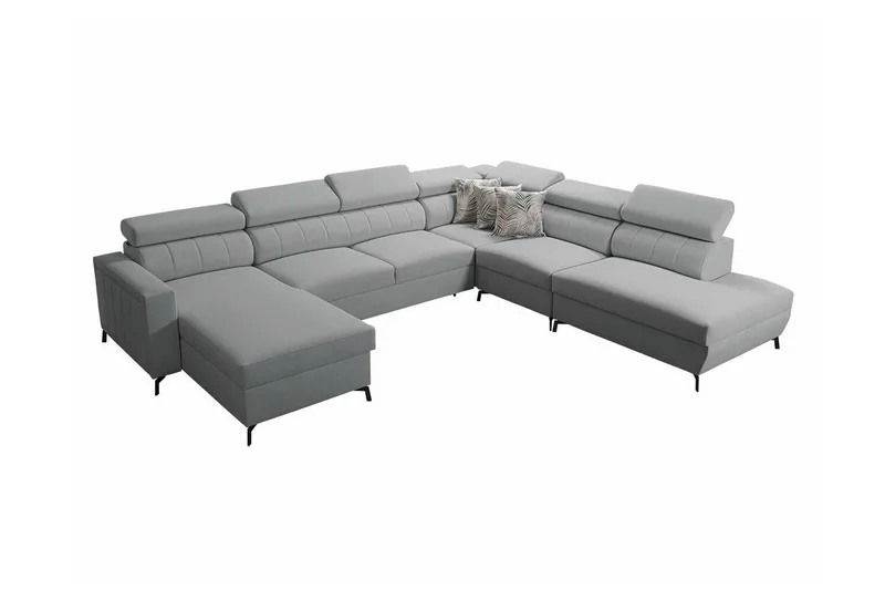 Galbally 5-sits Hörnbäddsoffa NO_BRAND Light grey/Dark grey, undefined
