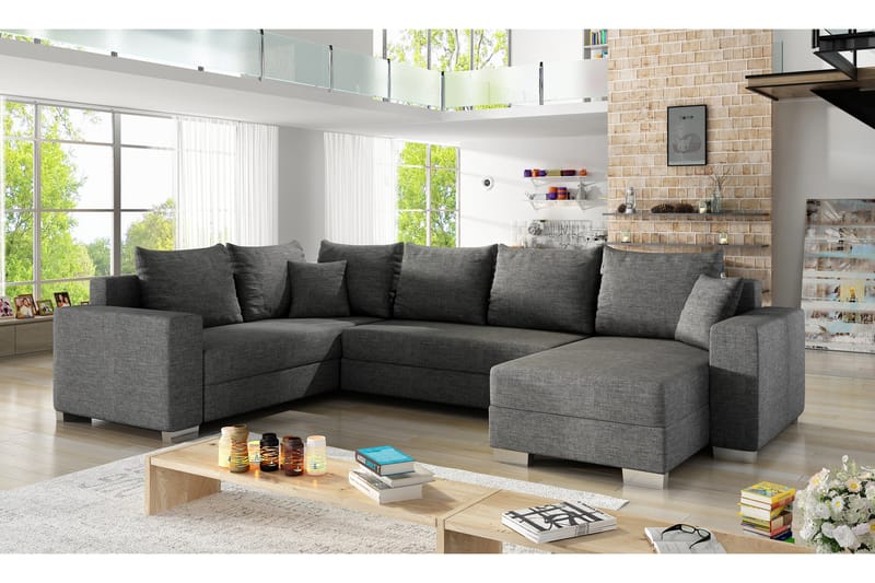 Gallicanta Hjørnesovesofa - Grå - Møbler - Sofaer - Sovesofaer