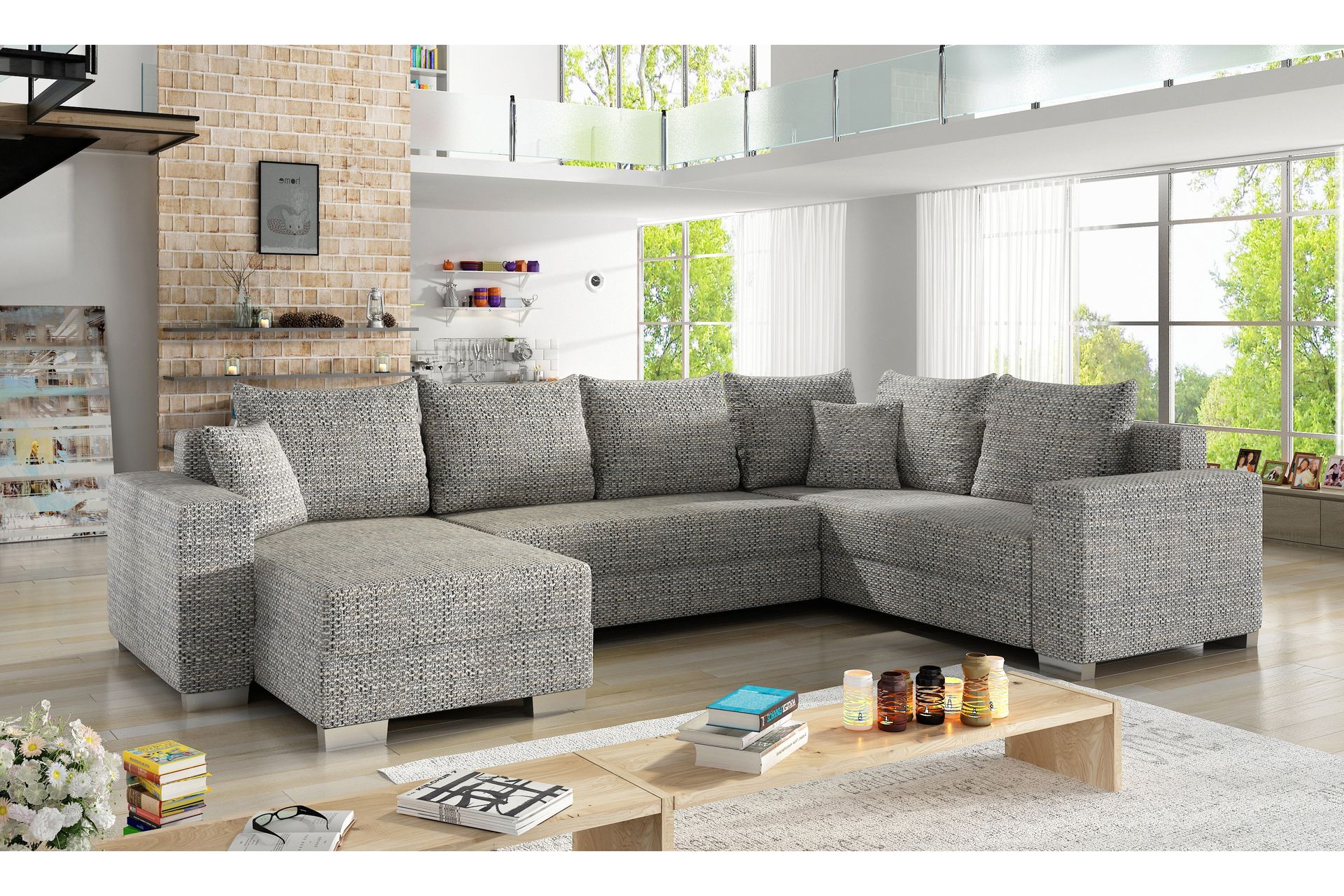 Gallicanta Hjørnesovesofa - Grå - Møbler - Sofaer - Sovesofaer