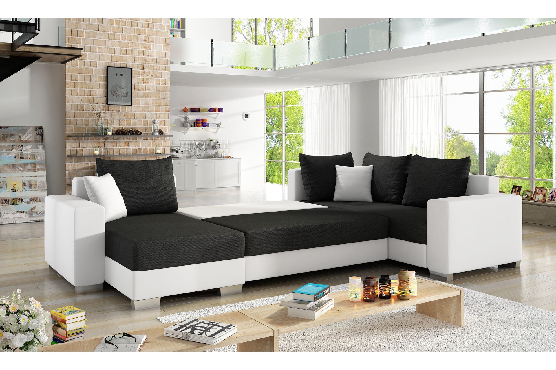 Gallicanta Hjørnesovesofa - Svart - Møbler - Sofaer - Sovesofaer