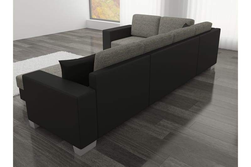 Gallicanta Hjørnesovesofa - Svart - Møbler - Sofaer - Sovesofaer